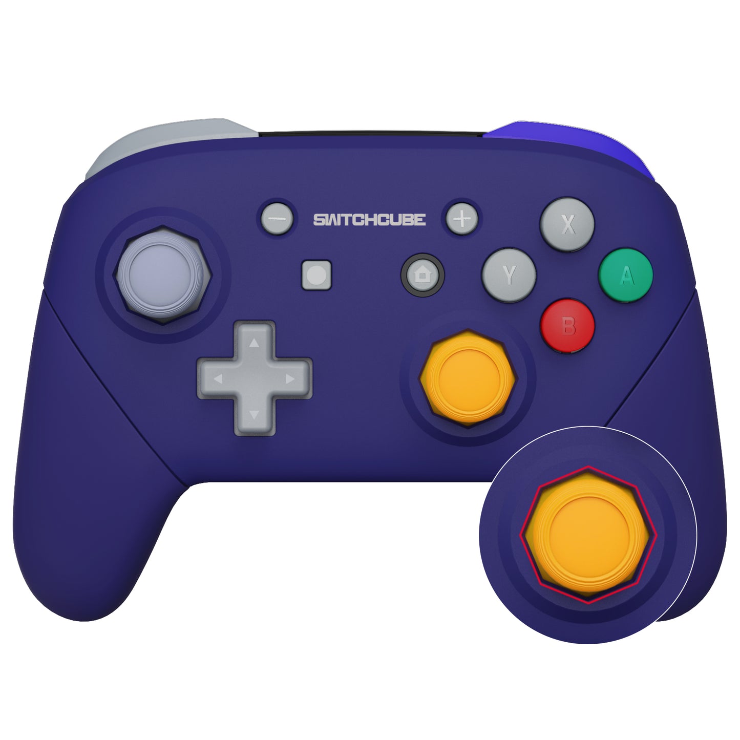 eXtremeRate Nintendo Switch Pro用 八角形ゲート付きスティックデザイン交換フルセットシェル【クラシックNGCスタイル】