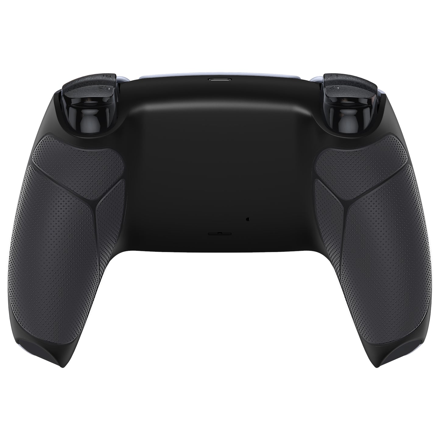 eXtremeRate PS5コントローラーBDM-010/020/030/040/050対応パフォーマンスグリップ交換対応用バックハウジングボトムシェル【ラバー付きブラック】