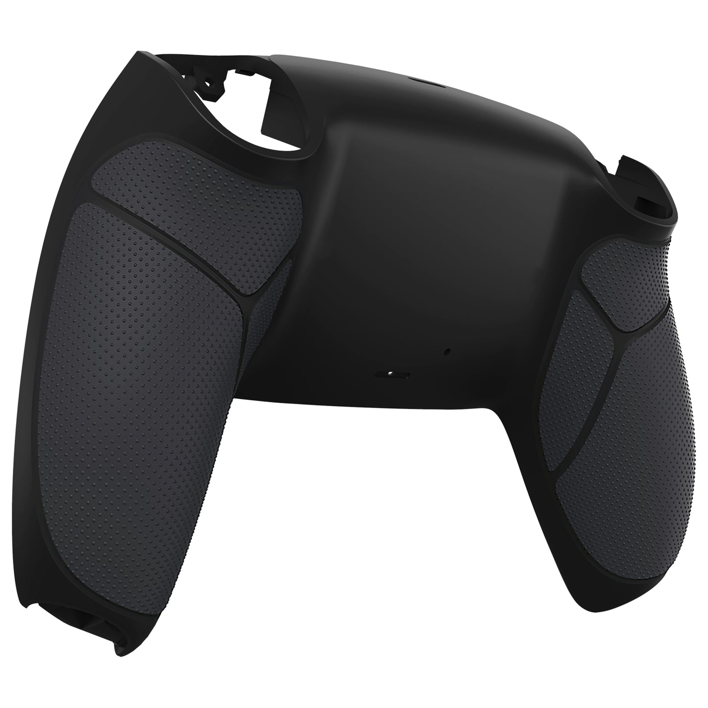 eXtremeRate PS5コントローラーBDM-010/020/030/040/050対応パフォーマンスグリップ交換対応用バックハウジングボトムシェル【ラバー付きブラック】