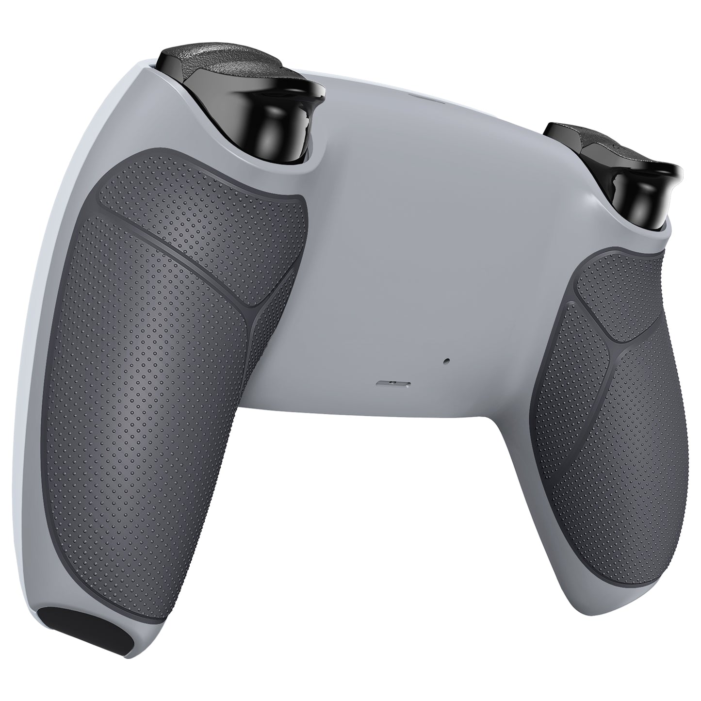 eXtremeRate PS5コントローラーBDM-010/020/030/040/050対応パフォーマンスグリップ交換対応用バックハウジングボトムシェル【ラバー付き灰白&クラシックグレー】