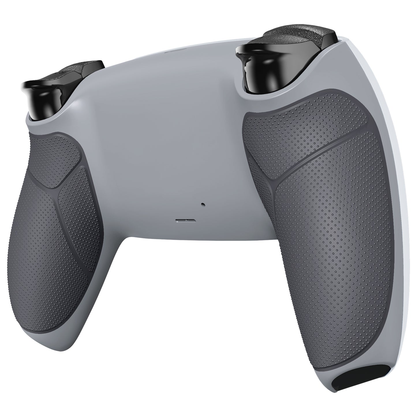 eXtremeRate PS5コントローラーBDM-010/020/030/040/050対応パフォーマンスグリップ交換対応用バックハウジングボトムシェル【ラバー付き灰白&クラシックグレー】