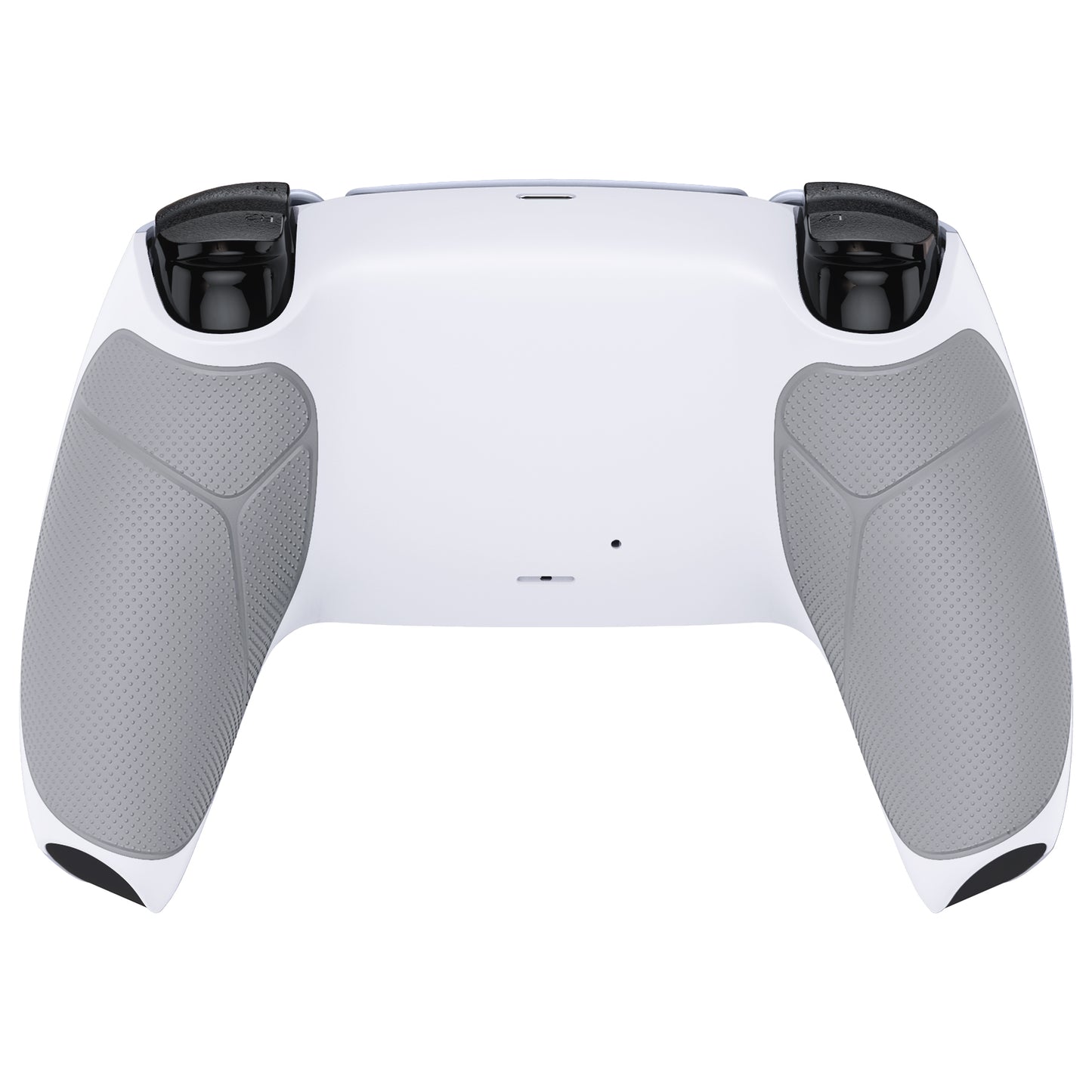 eXtremeRate PS5コントローラーBDM-010/020/030/040/050対応パフォーマンスグリップ交換対応用バックハウジングボトムシェル【ラバー付きホワイト】
