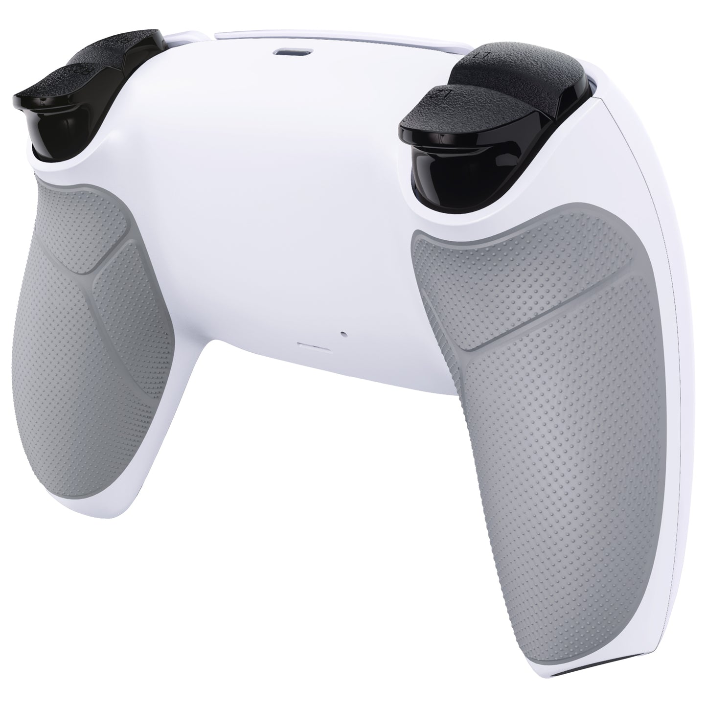 eXtremeRate PS5コントローラーBDM-010/020/030/040/050対応パフォーマンスグリップ交換対応用バックハウジングボトムシェル【ラバー付きホワイト】
