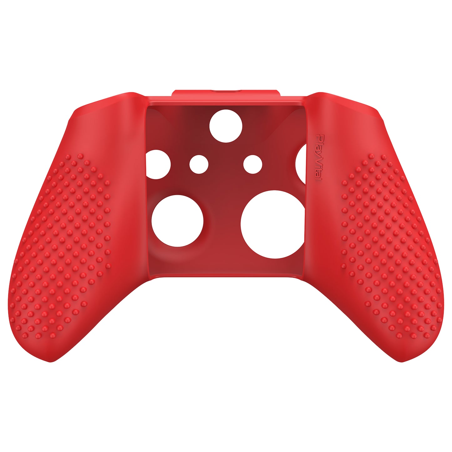 eXtremeRate PlayVital Xbox One X&Sコントローラー用滑り止め保護シリコンケースサムグリップキャップ付き【レッド】