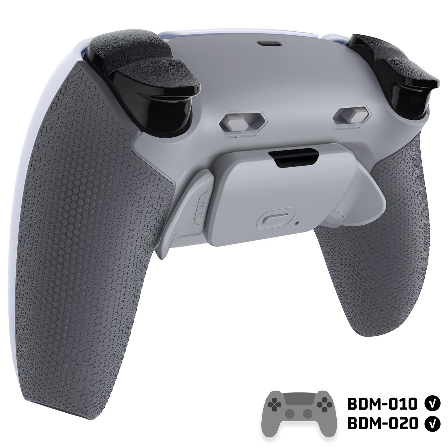 eXtremeRate PS5コントローラーBDM-010/020対応用RISE Plus MAXバックパドルキット、クリッキートリガーストップ&ラバーグリップ付き【灰白&クラシックグレー】