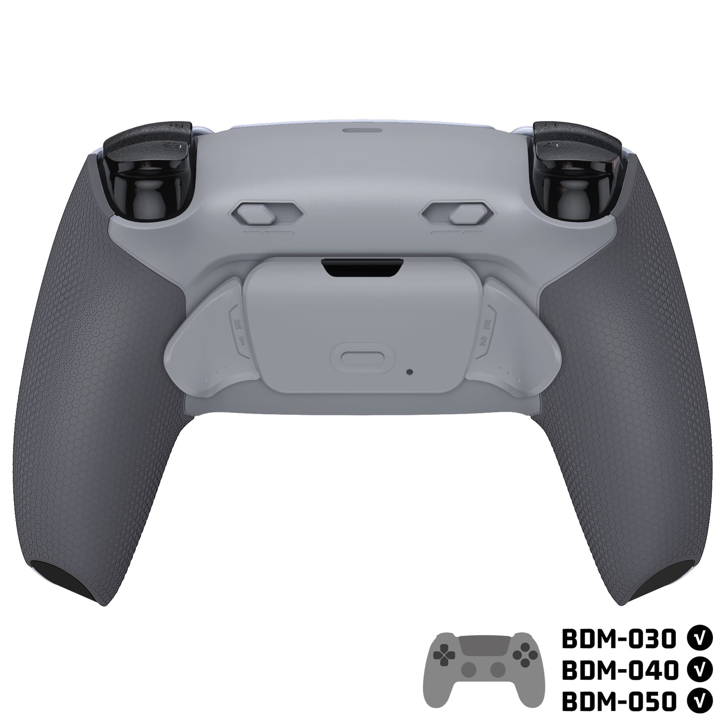 eXtremeRate PS5コントローラーBDM-030/040/050対応用RISE Plus MAXバックパドルキット、クリッキートリガーストップ&ラバーグリップ付き【灰白&クラシックグレー】