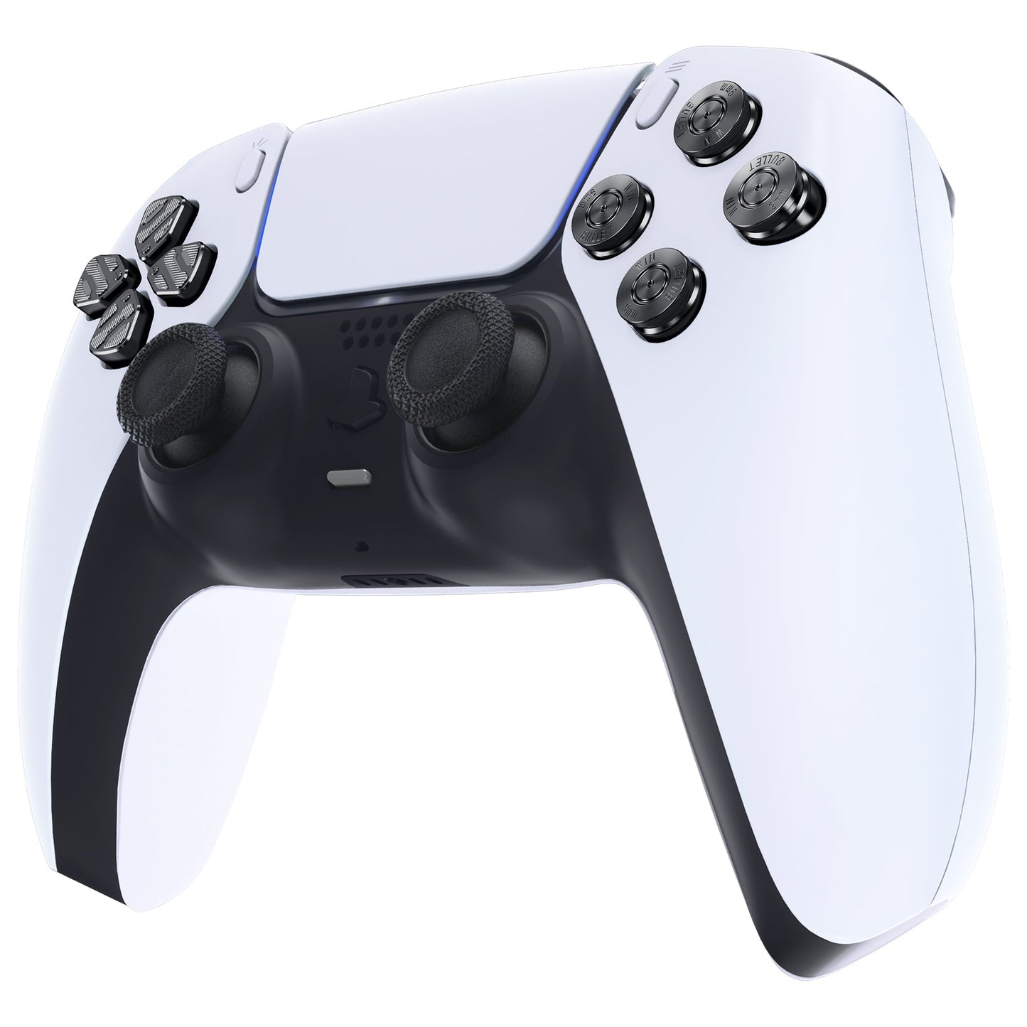 eXtremeRate PS5コントローラー対応交換対応用アルミメタル方向ボタンABXYボタン【ブラック】