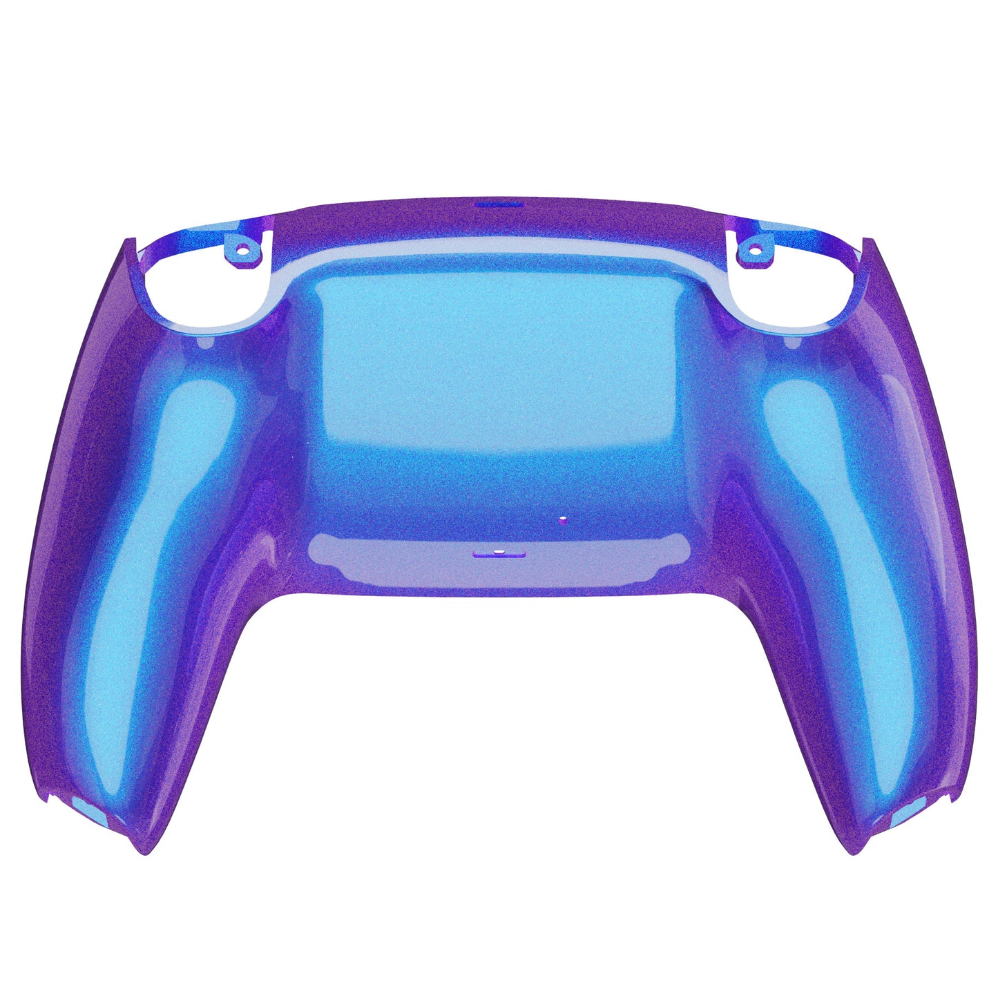 eXtremeRate PS5コントローラーBDM-010/020/030/040/050対応交換対応用バックハウジングボトムシェル【カメレオンパープルブルー】