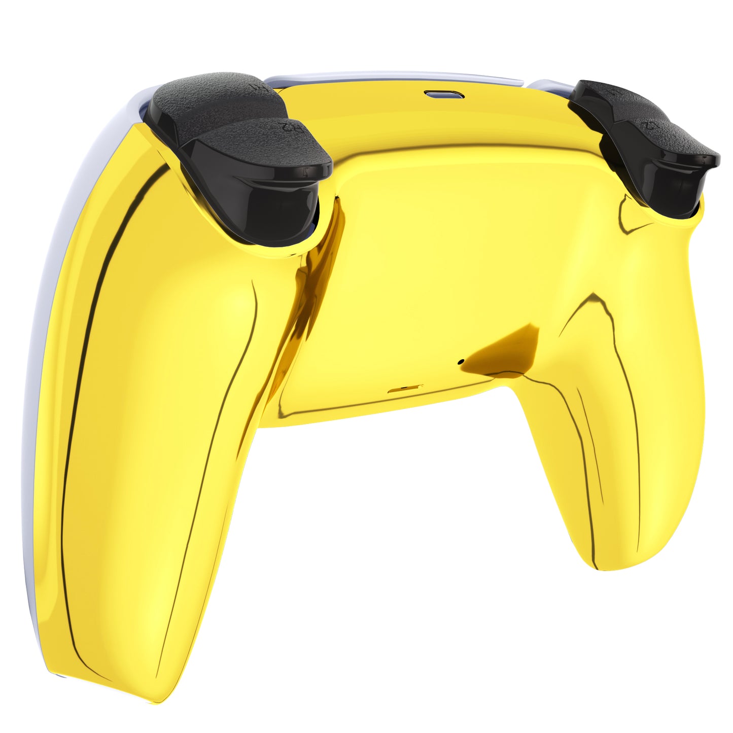 eXtremeRate PS5コントローラーBDM-010/020/030/040/050対応交換対応用バックハウジングボトムシェル【クロームゴールド】