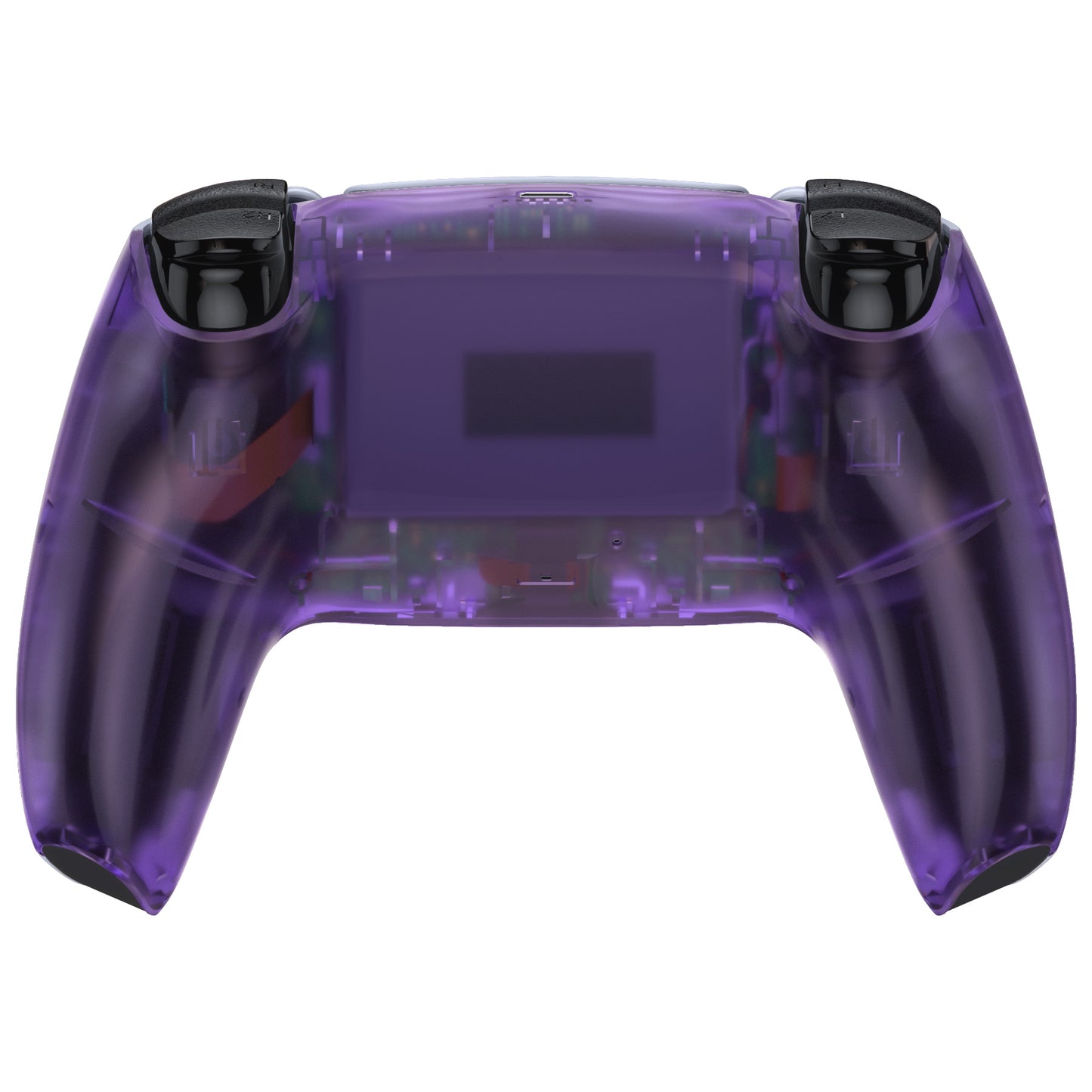 eXtremeRate PS5コントローラーBDM-010/020/030/040/050対応交換対応用バックハウジングボトムシェル【クリアパープル】