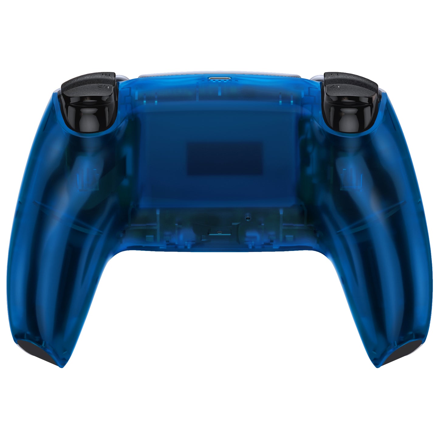 eXtremeRate PS5コントローラーBDM-010/020/030/040/050対応交換対応用バックハウジングボトムシェル【クリアブルー】