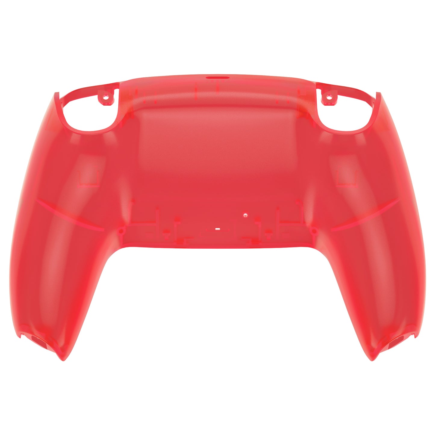 eXtremeRate PS5コントローラーBDM-010/020/030/040/050対応交換対応用バックハウジングボトムシェル【クリアレッド】