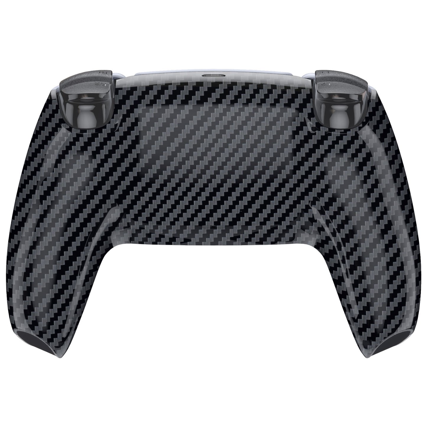 eXtremeRate PS5コントローラーBDM-010/020/030/040/050対応交換対応用バックハウジングボトムシェル【グラファイトカーボンファイバー】