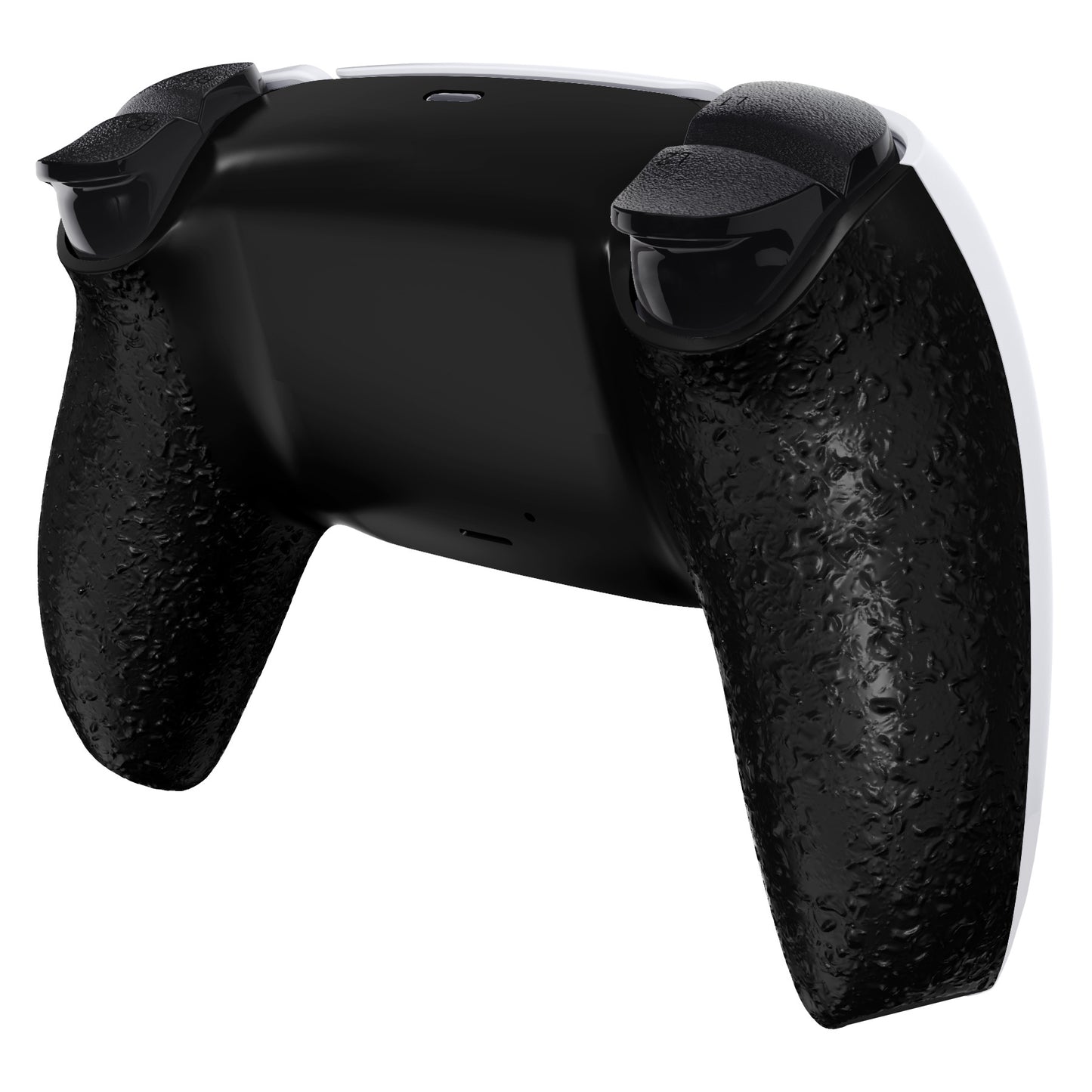eXtremeRate PS5コントローラーBDM-010/020/030/040/050対応交換対応用バックハウジングボトムシェル【テクスチャードブラック】