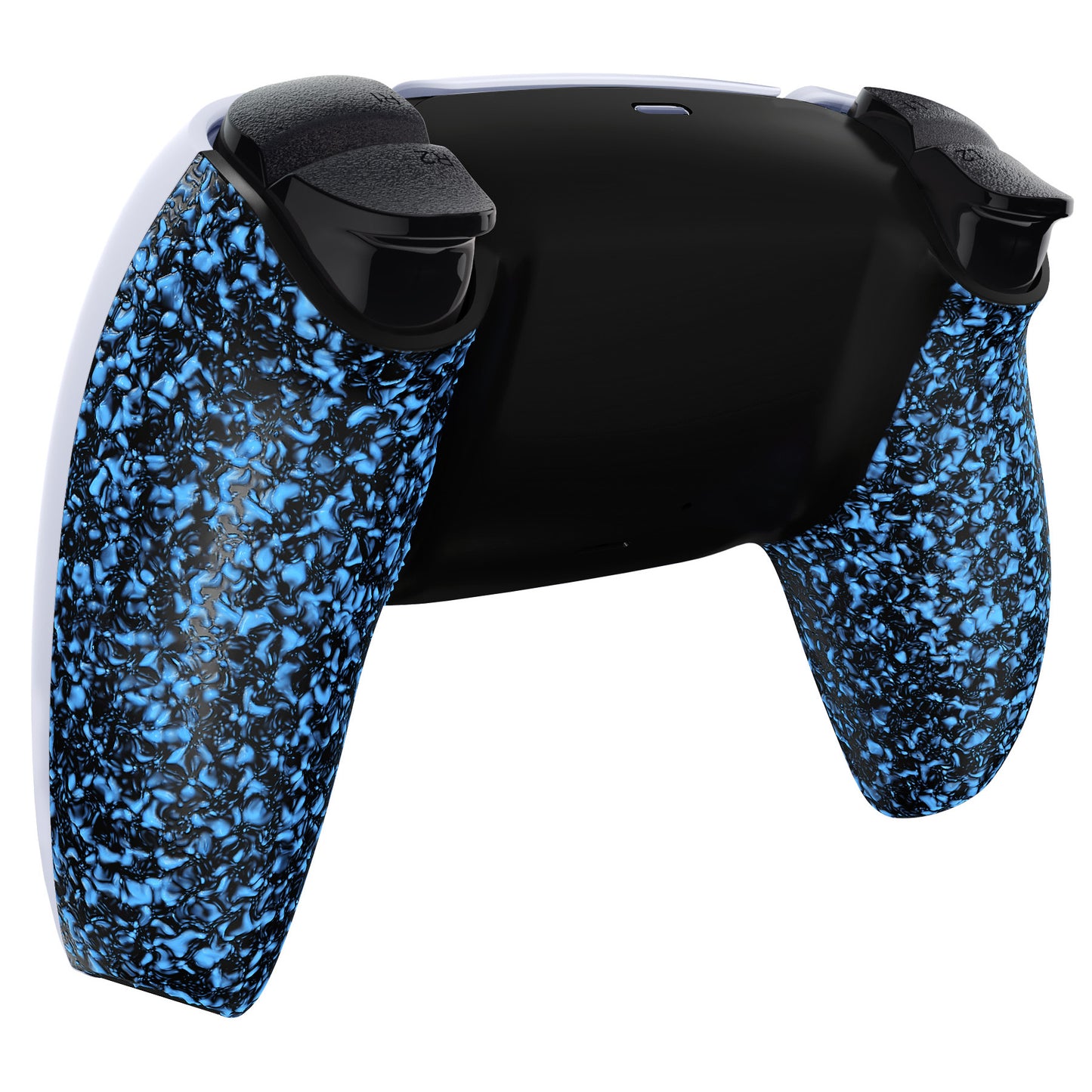eXtremeRate PS5コントローラーBDM-010/020/030/040/050対応交換対応用バックハウジングボトムシェル【テクスチャードブルー】