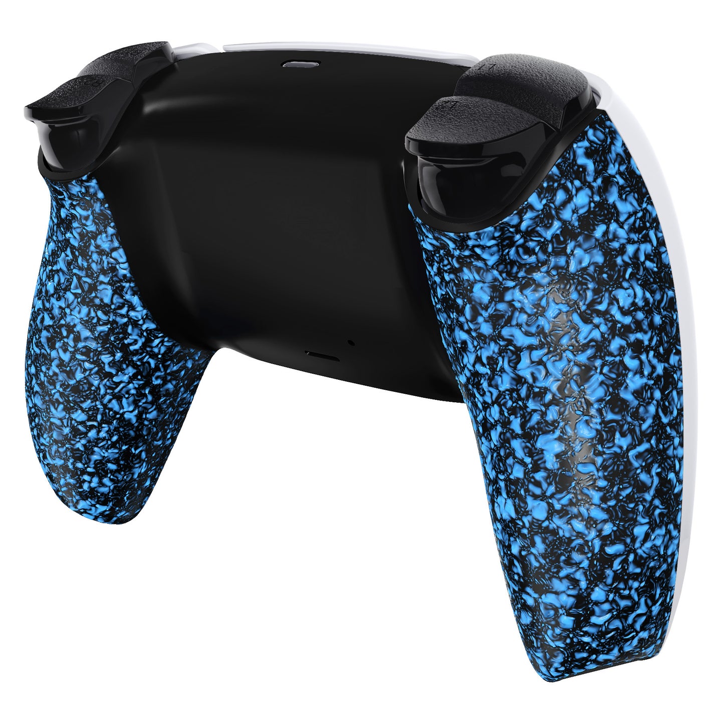 eXtremeRate PS5コントローラーBDM-010/020/030/040/050対応交換対応用バックハウジングボトムシェル【テクスチャードブルー】