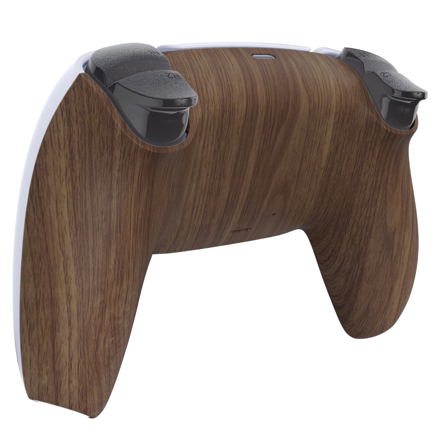 eXtremeRate PS5コントローラーBDM-010/020/030/040/050対応交換対応用バックハウジングボトムシェル【木目調デザイン】