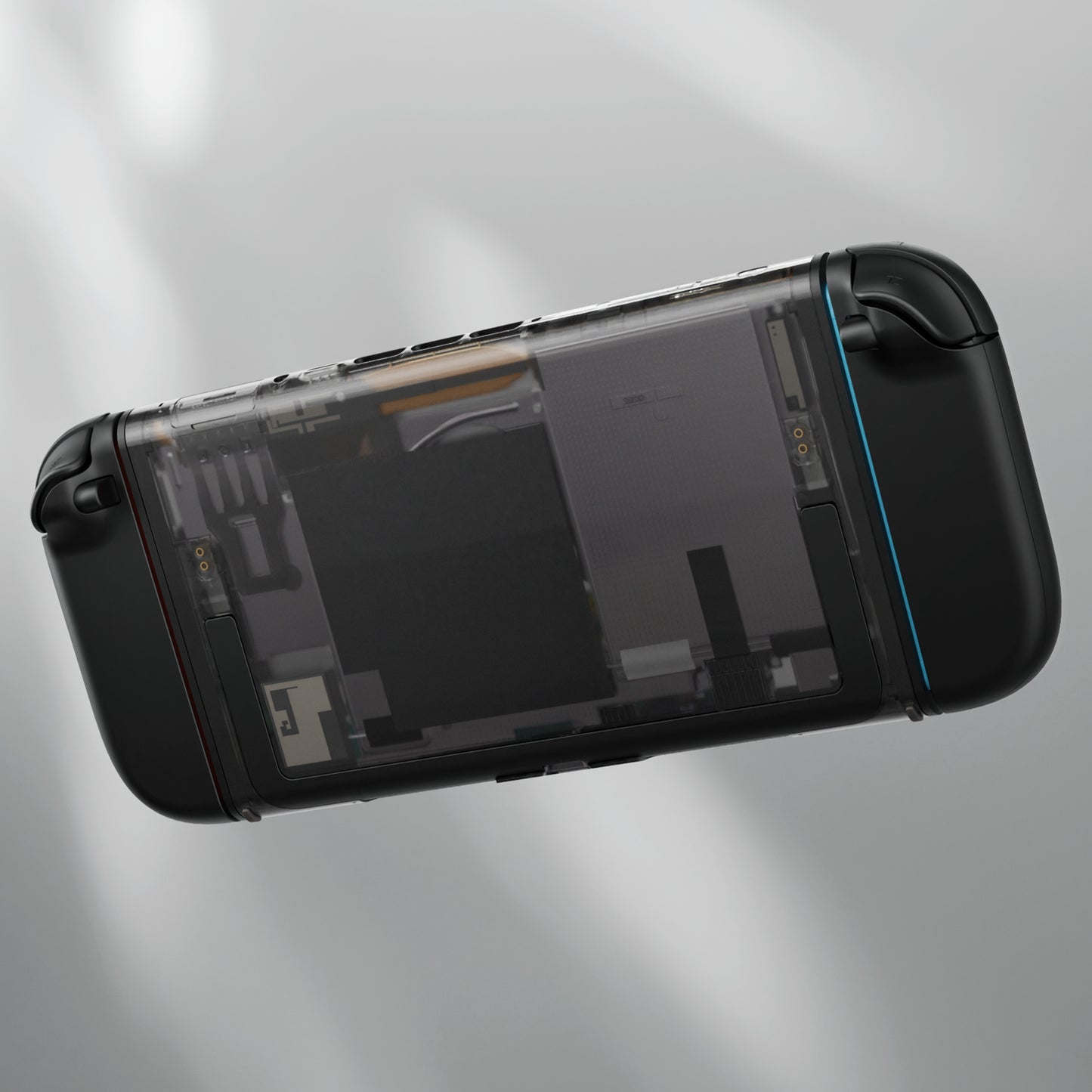 eXtremeRate Nintendo Switch 2コンソール対応交換バックプレート - キックスタンドなし【クリアブラック】