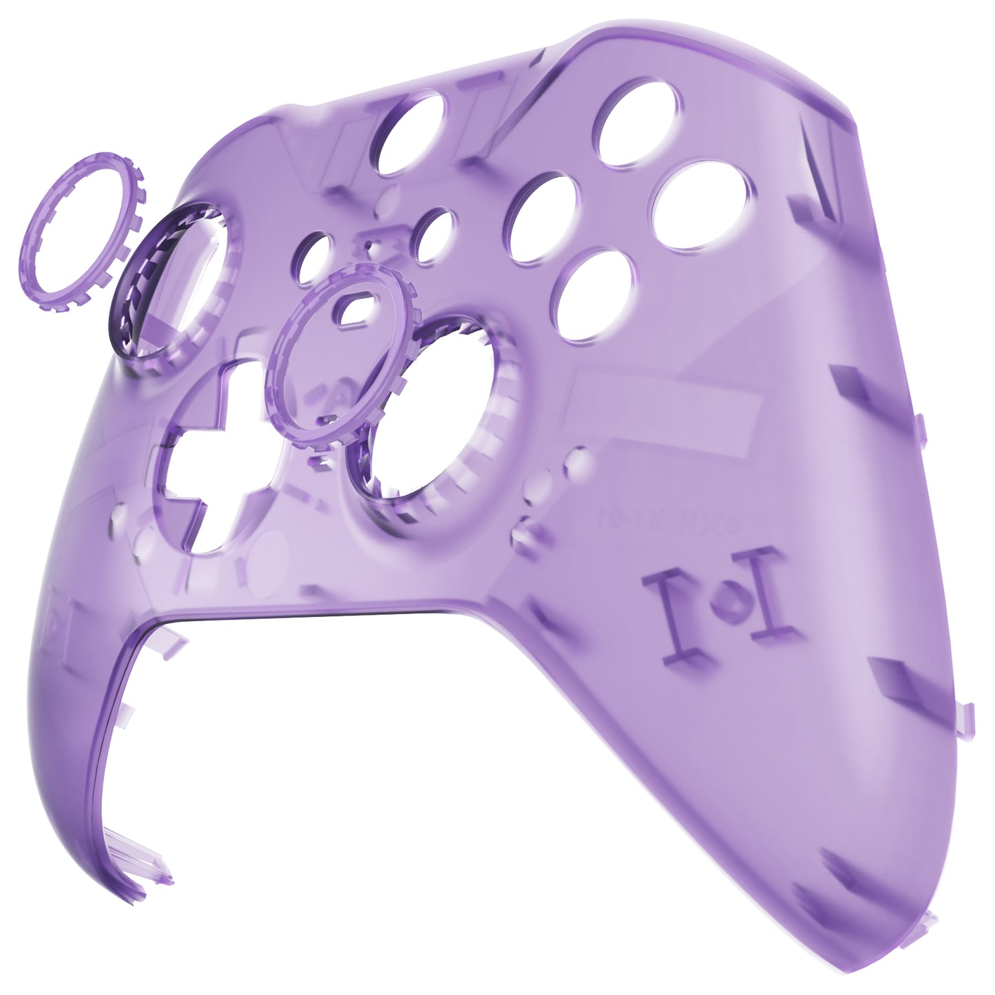 eXtremeRate Xbox One Elite Series 2&Elite 2 Coreコントローラー(モデル1797)用交換フロントハウジングシェルケース&アクセントリング【クリアパープル】