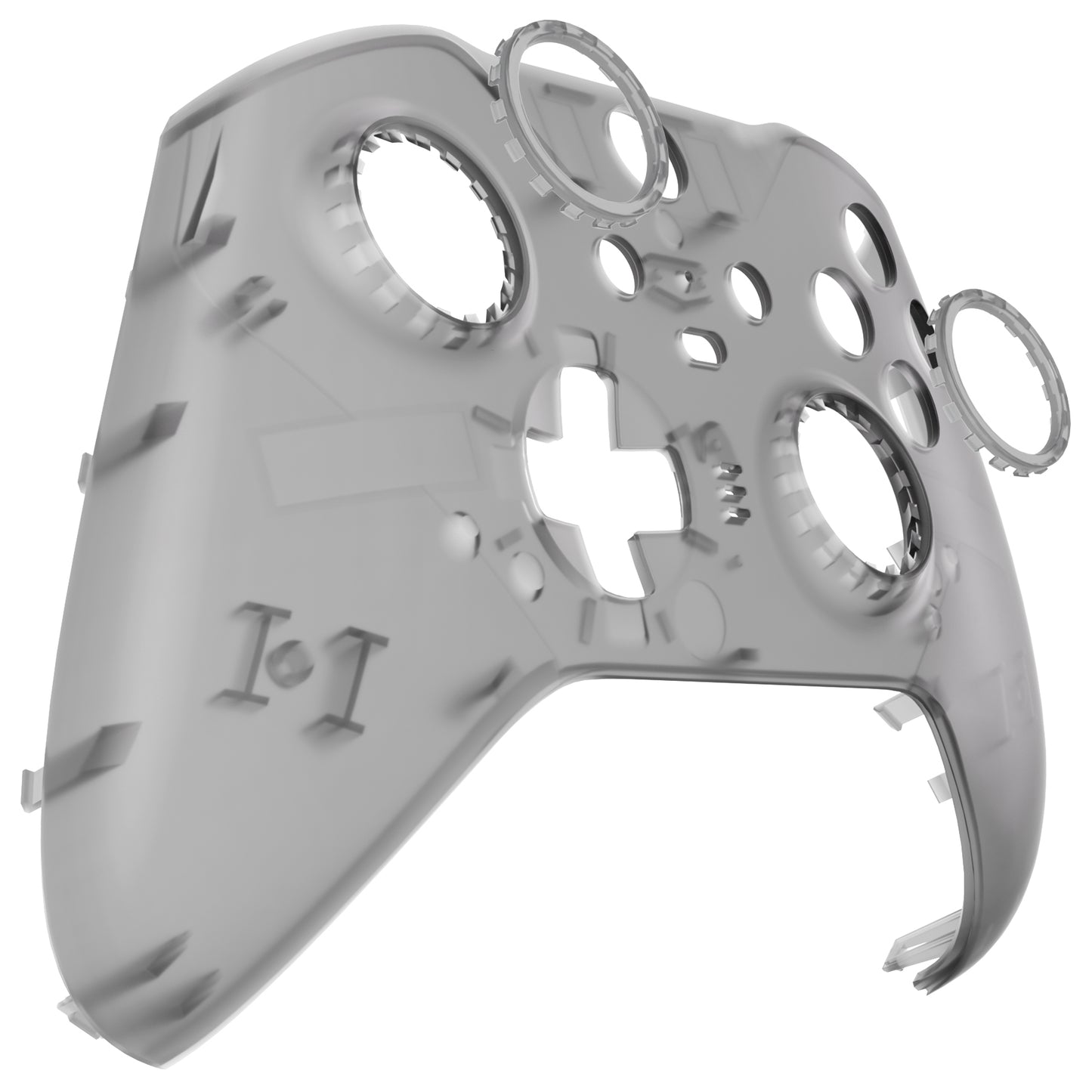eXtremeRate Xbox One Elite Series 2&Elite 2 Coreコントローラー(モデル1797)用交換フロントハウジングシェルケース&アクセントリング【クリアブラック】