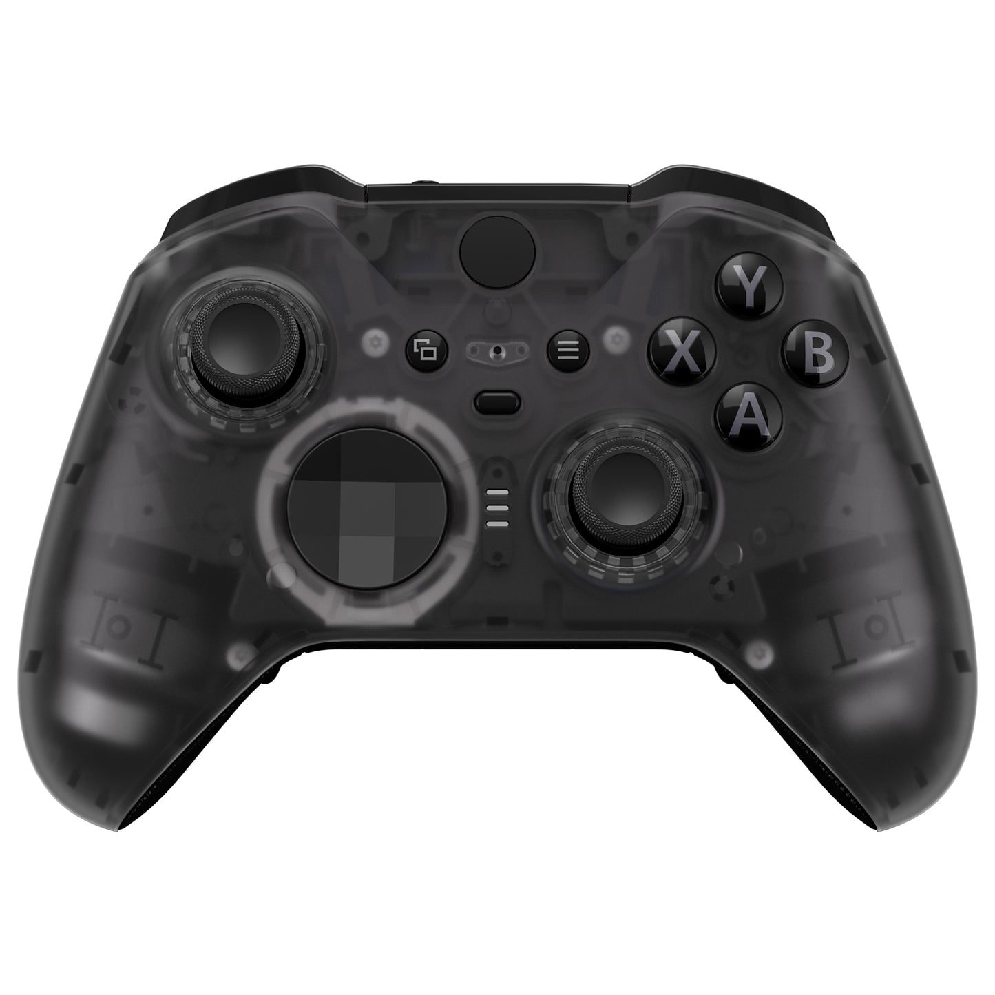 eXtremeRate Xbox One Elite Series 2&Elite 2 Coreコントローラー(モデル1797)用交換フロントハウジングシェルケース&アクセントリング【クリアブラック】