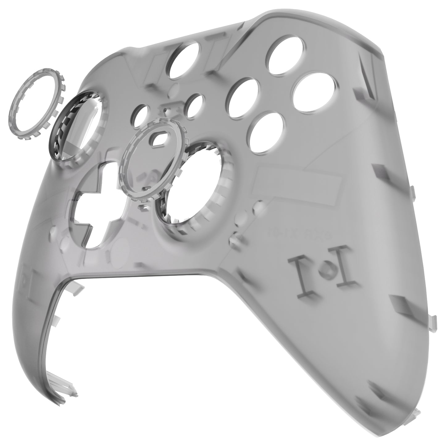 eXtremeRate Xbox One Elite Series 2&Elite 2 Coreコントローラー(モデル1797)用交換フロントハウジングシェルケース&アクセントリング【クリアブラック】