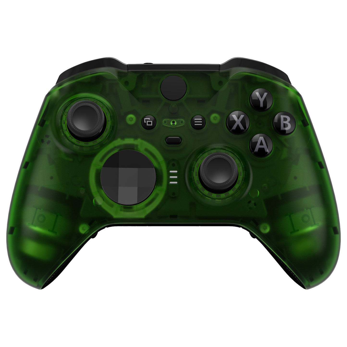 eXtremeRate Xbox One Elite Series 2&Elite 2 Coreコントローラー(モデル1797)用交換フロントハウジングシェルケース&アクセントリング【クリアグリーン】