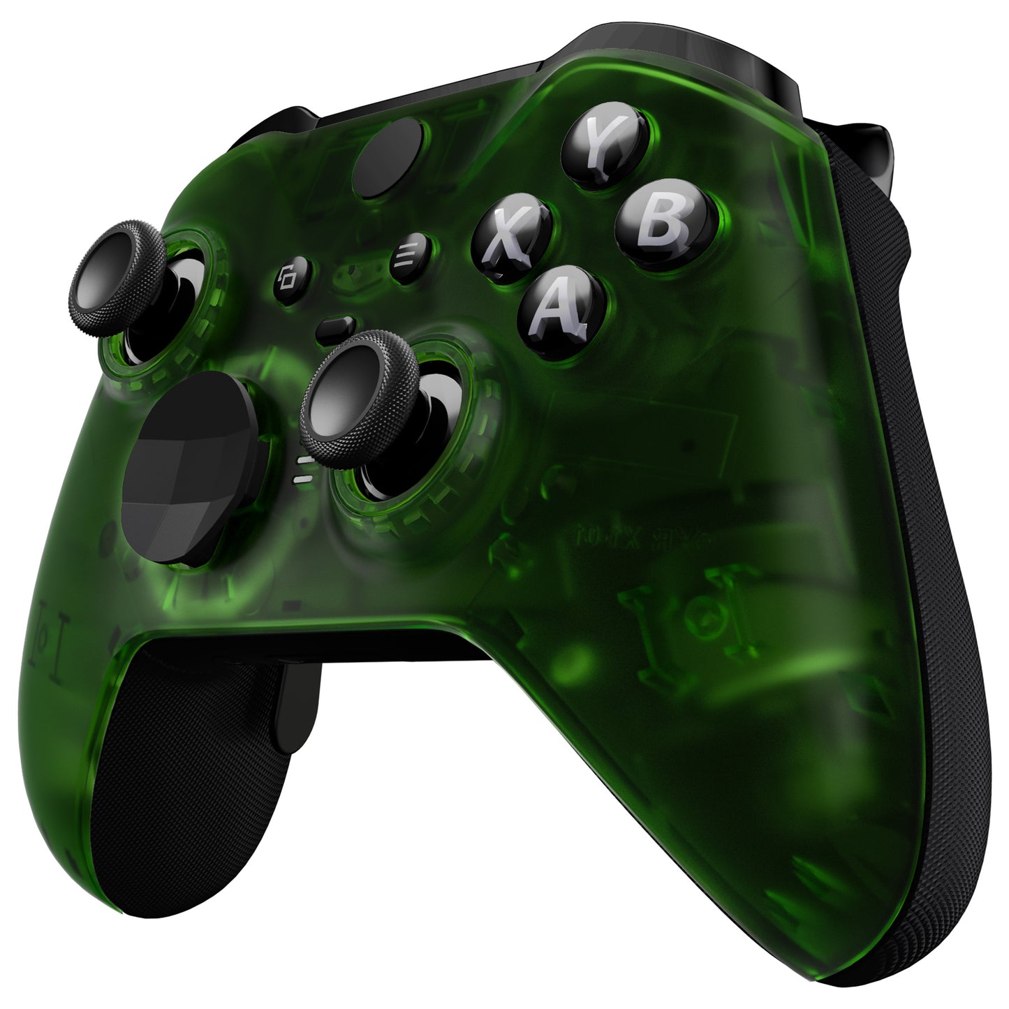 eXtremeRate Xbox One Elite Series 2&Elite 2 Coreコントローラー(モデル1797)用交換フロントハウジングシェルケース&アクセントリング【クリアグリーン】