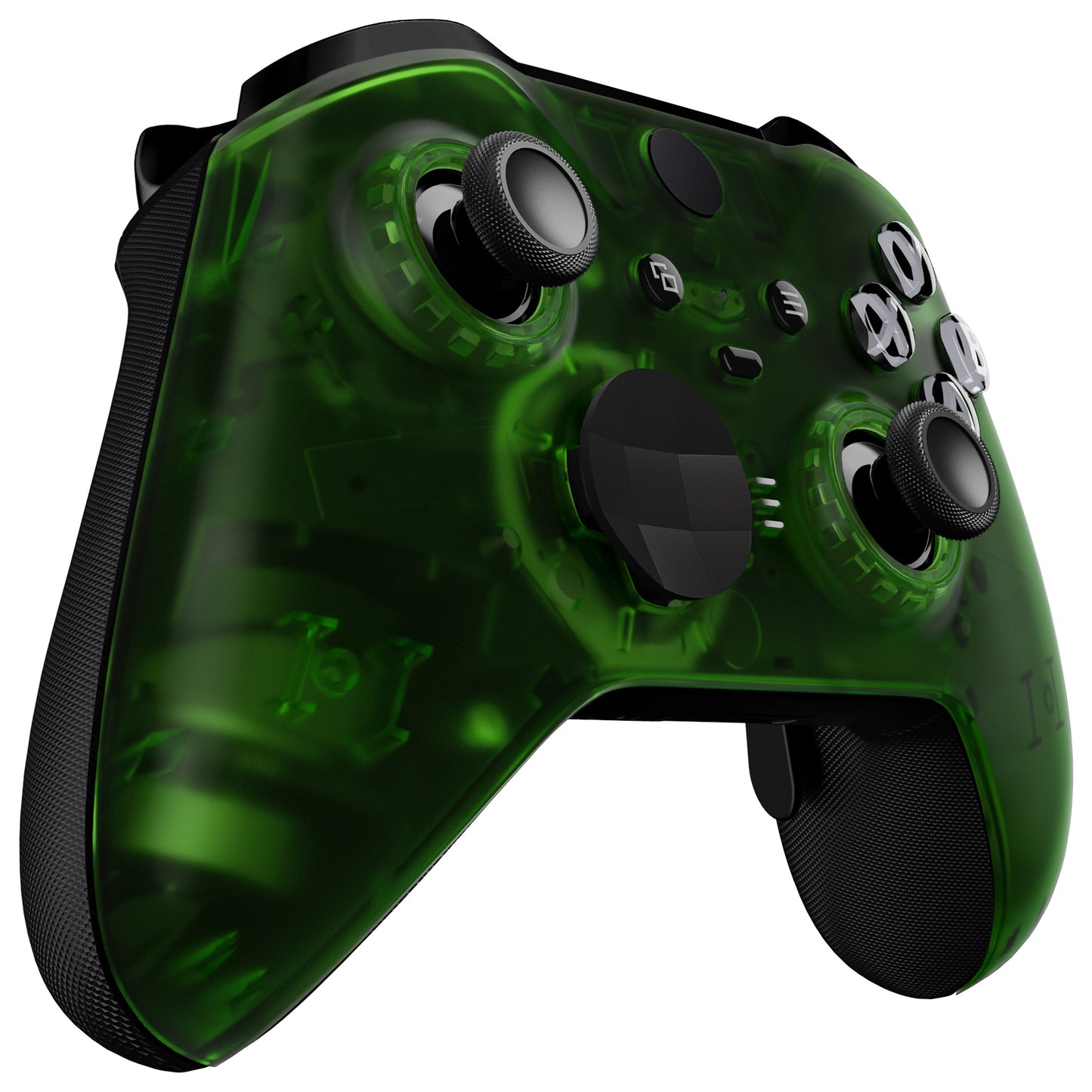 eXtremeRate Xbox One Elite Series 2&Elite 2 Coreコントローラー(モデル1797)用交換フロントハウジングシェルケース&アクセントリング【クリアグリーン】