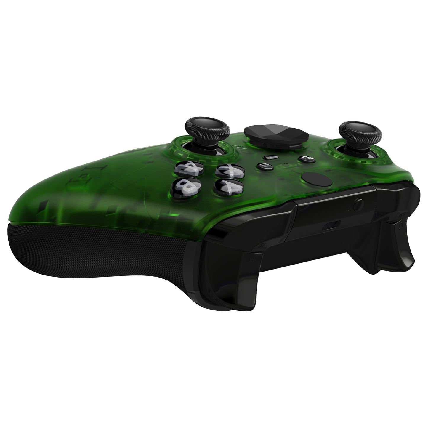 eXtremeRate Xbox One Elite Series 2&Elite 2 Coreコントローラー(モデル1797)用交換フロントハウジングシェルケース&アクセントリング【クリアグリーン】