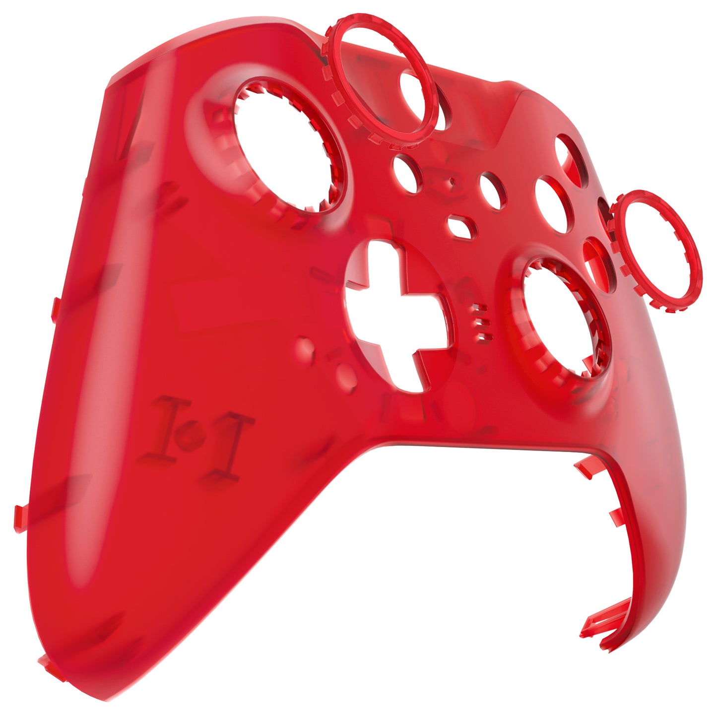 eXtremeRate Xbox One Elite Series 2&Elite 2 Coreコントローラー(モデル1797)用交換フロントハウジングシェルケース&アクセントリング【クリアレッド】