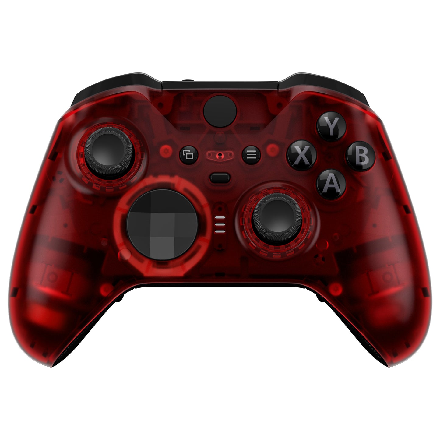 eXtremeRate Xbox One Elite Series 2&Elite 2 Coreコントローラー(モデル1797)用交換フロントハウジングシェルケース&アクセントリング【クリアレッド】