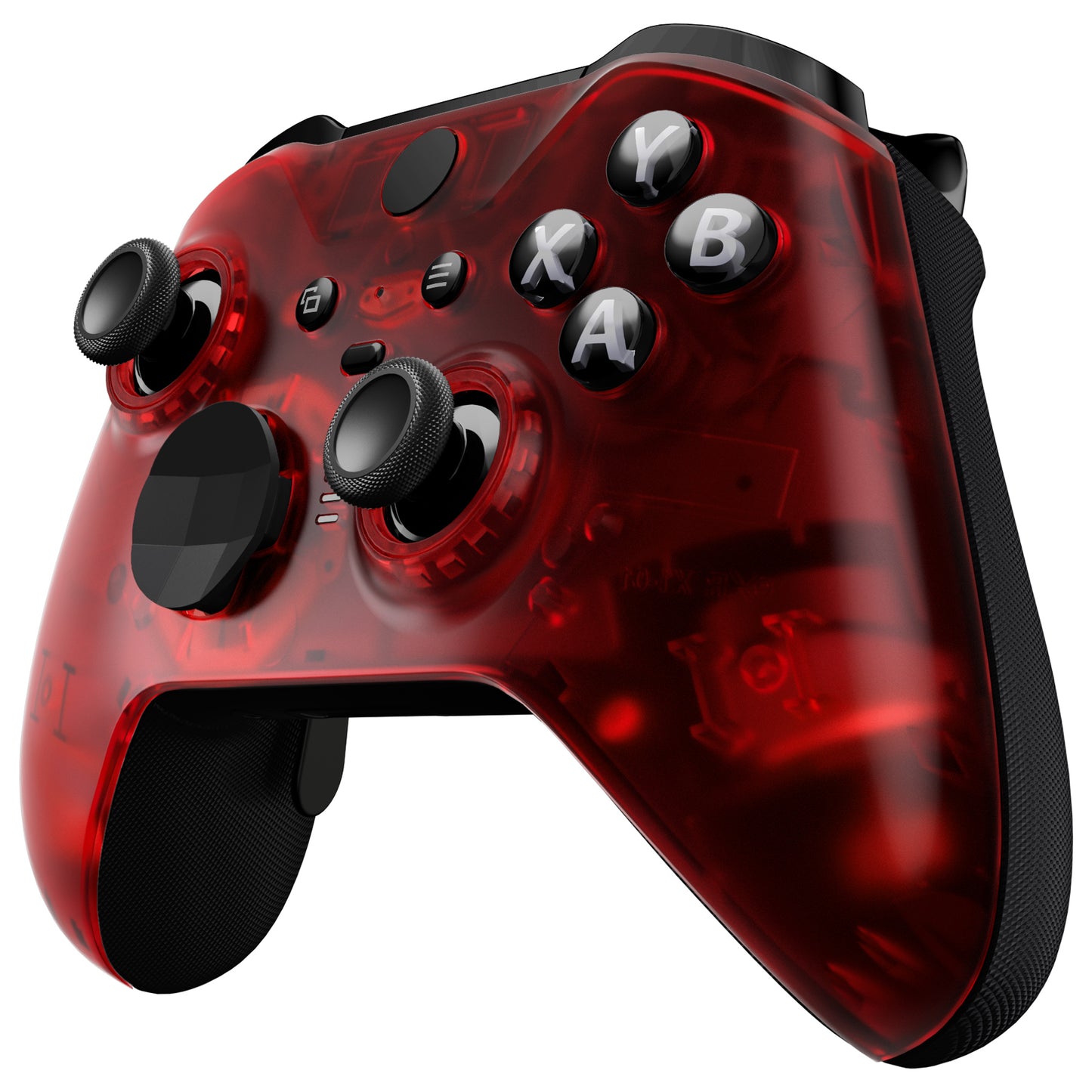 eXtremeRate Xbox One Elite Series 2&Elite 2 Coreコントローラー(モデル1797)用交換フロントハウジングシェルケース&アクセントリング【クリアレッド】