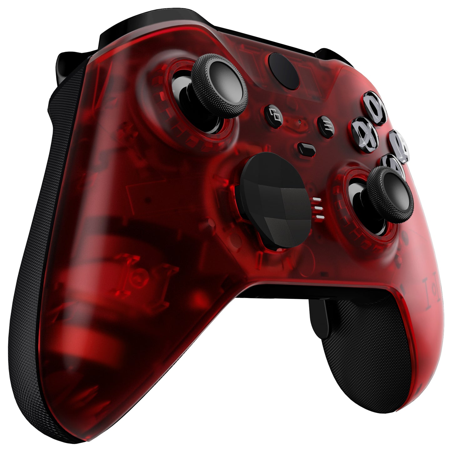 eXtremeRate Xbox One Elite Series 2&Elite 2 Coreコントローラー(モデル1797)用交換フロントハウジングシェルケース&アクセントリング【クリアレッド】