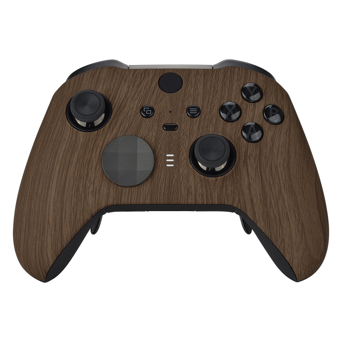 eXtremeRate Xbox One Elite Series 2&Elite 2 Coreコントローラー(モデル1797)用交換フロントハウジングシェルケース&アクセントリング【木目調デザイン】
