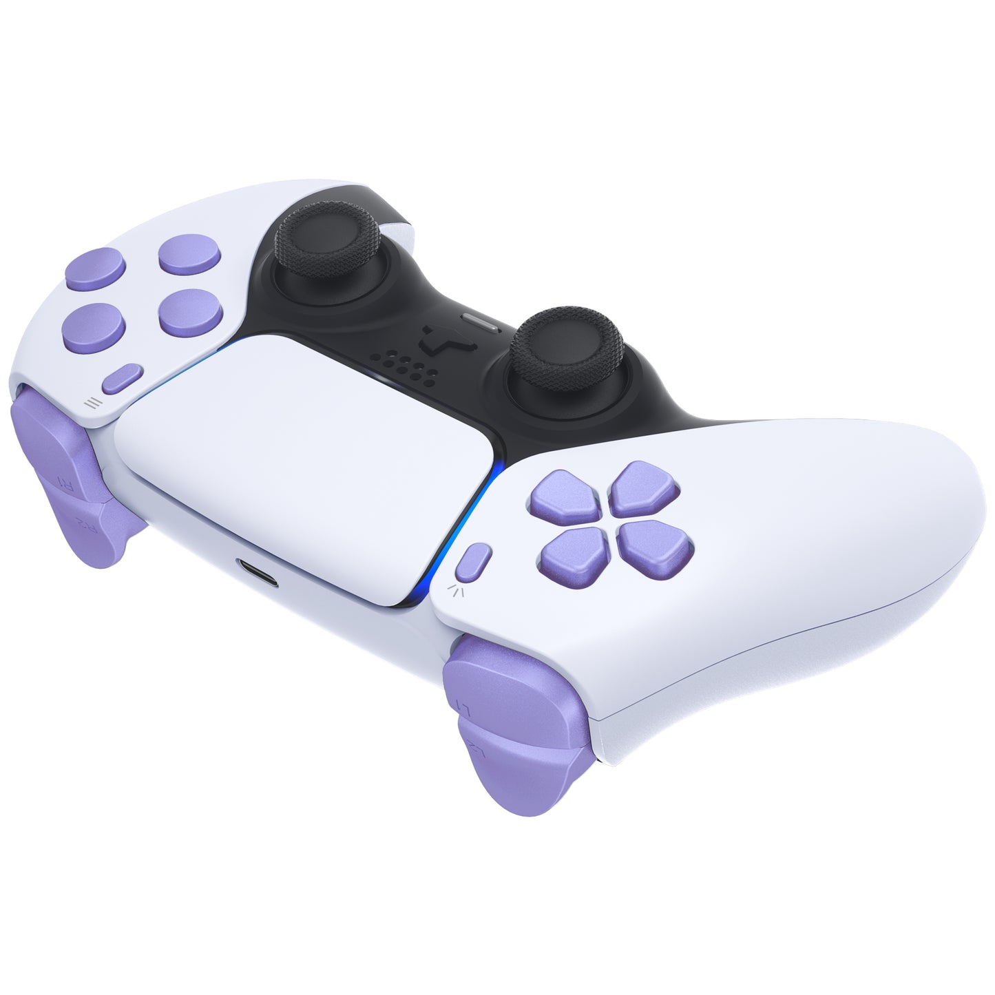 eXtremeRate PS5コントローラーBDM-010/020対応交換対応用フルセットボタン【メタリックスノーストームモーヴ】