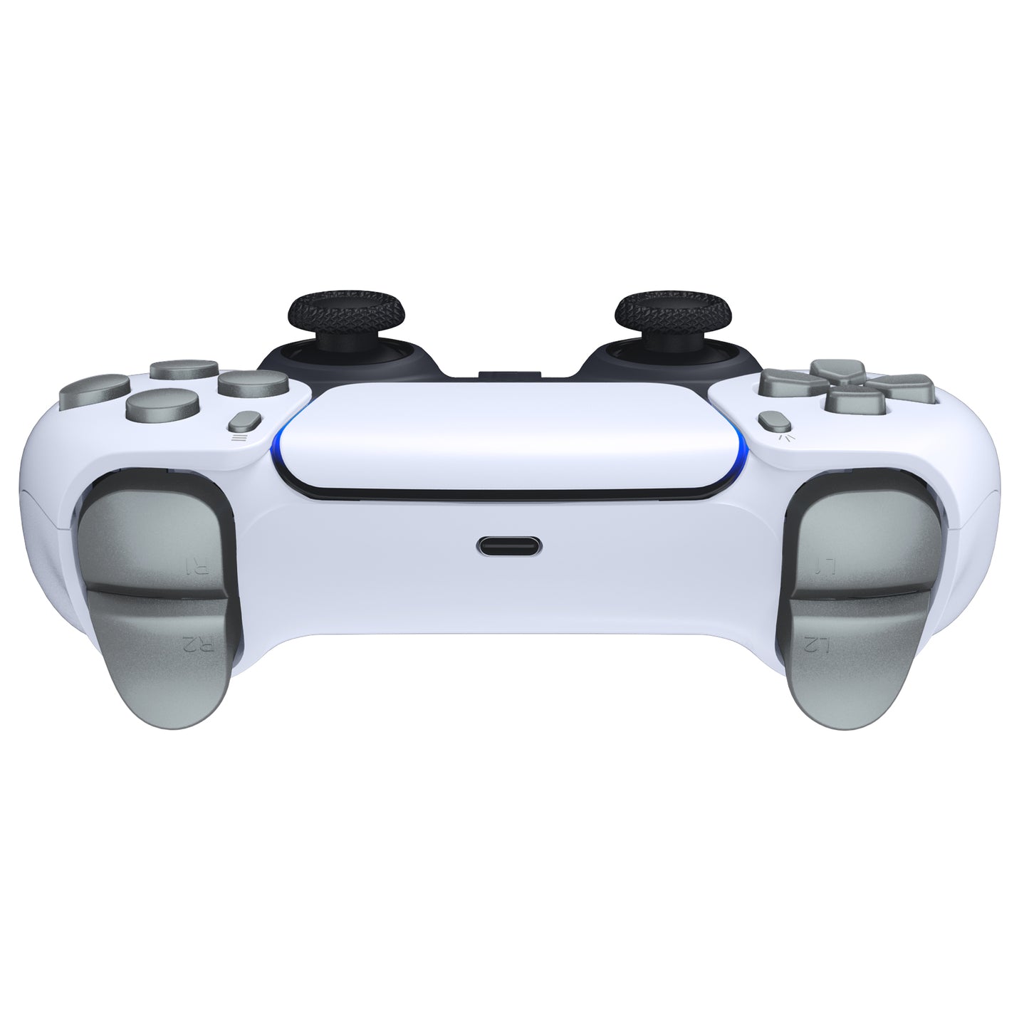 eXtremeRate PS5コントローラーBDM-010/020対応交換対応用フルセットボタン【メタリックスチールグレー】