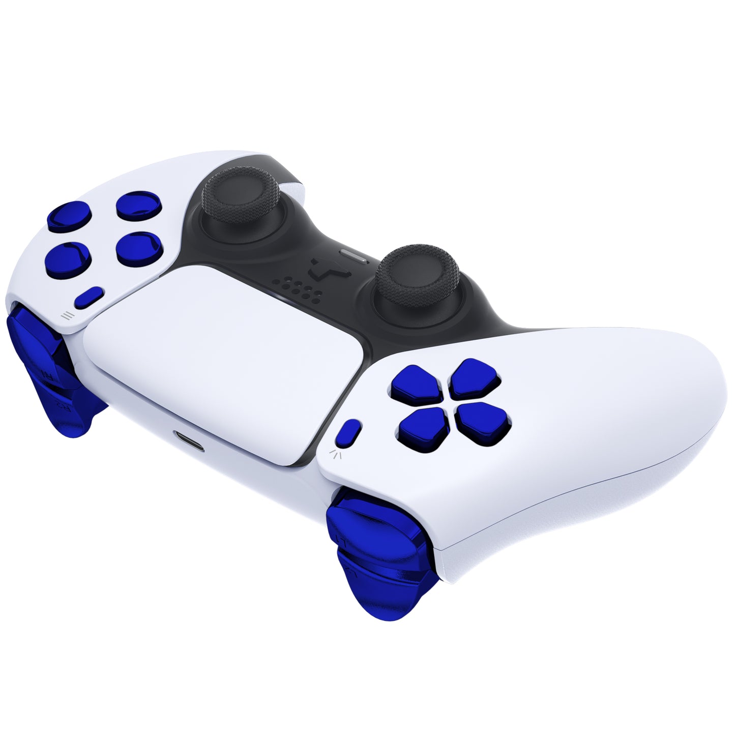 eXtremeRate PS5コントローラーBDM-010/020対応交換対応用フルセットボタン【クロムブルー】
