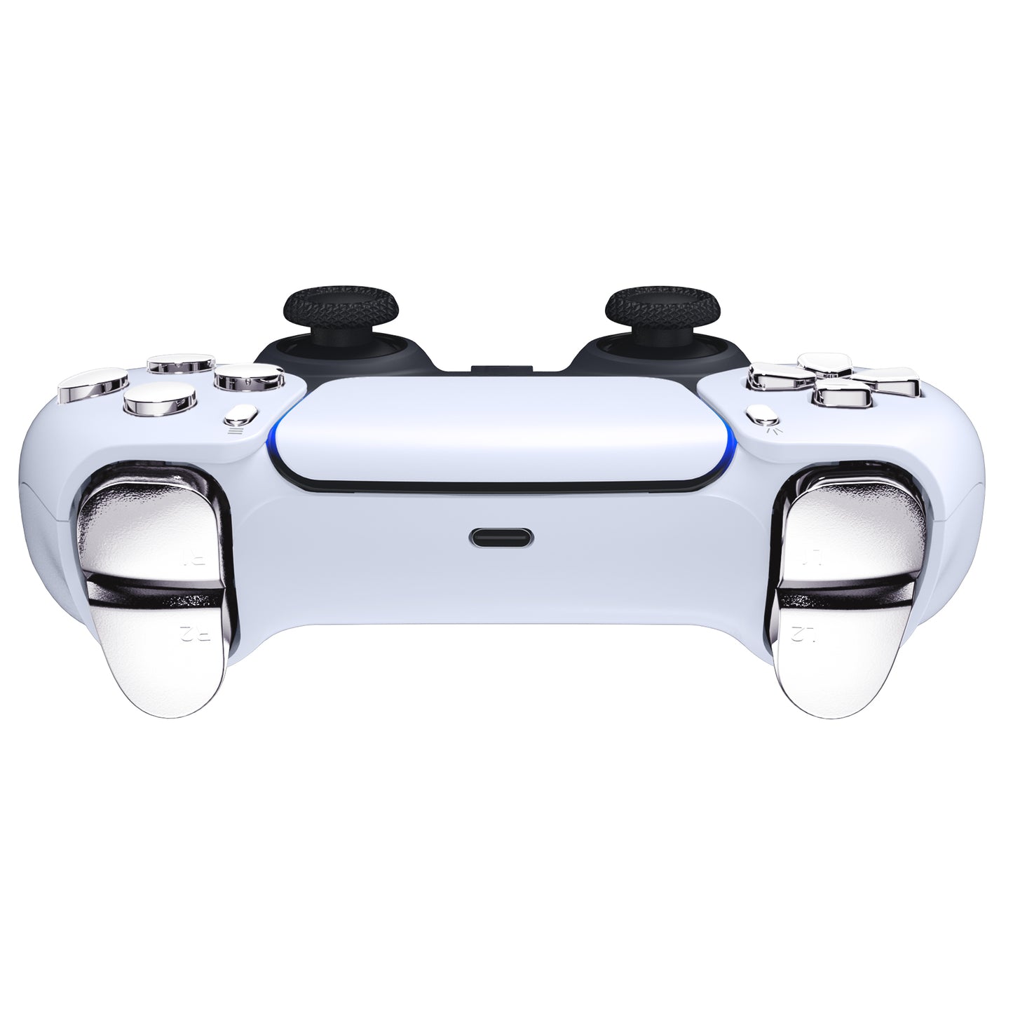 eXtremeRate PS5コントローラーBDM-010/020対応交換対応用フルセットボタン【クロムシルバー】