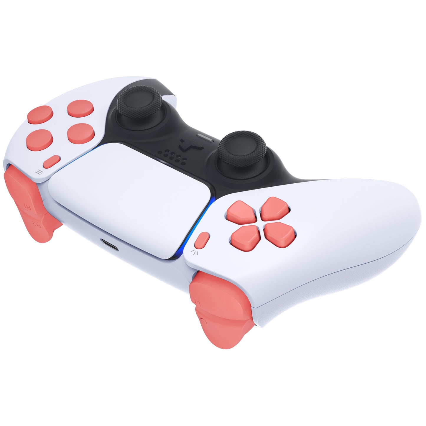 eXtremeRate PS5コントローラーBDM-010/020対応交換対応用フルセットボタン【コーラル】