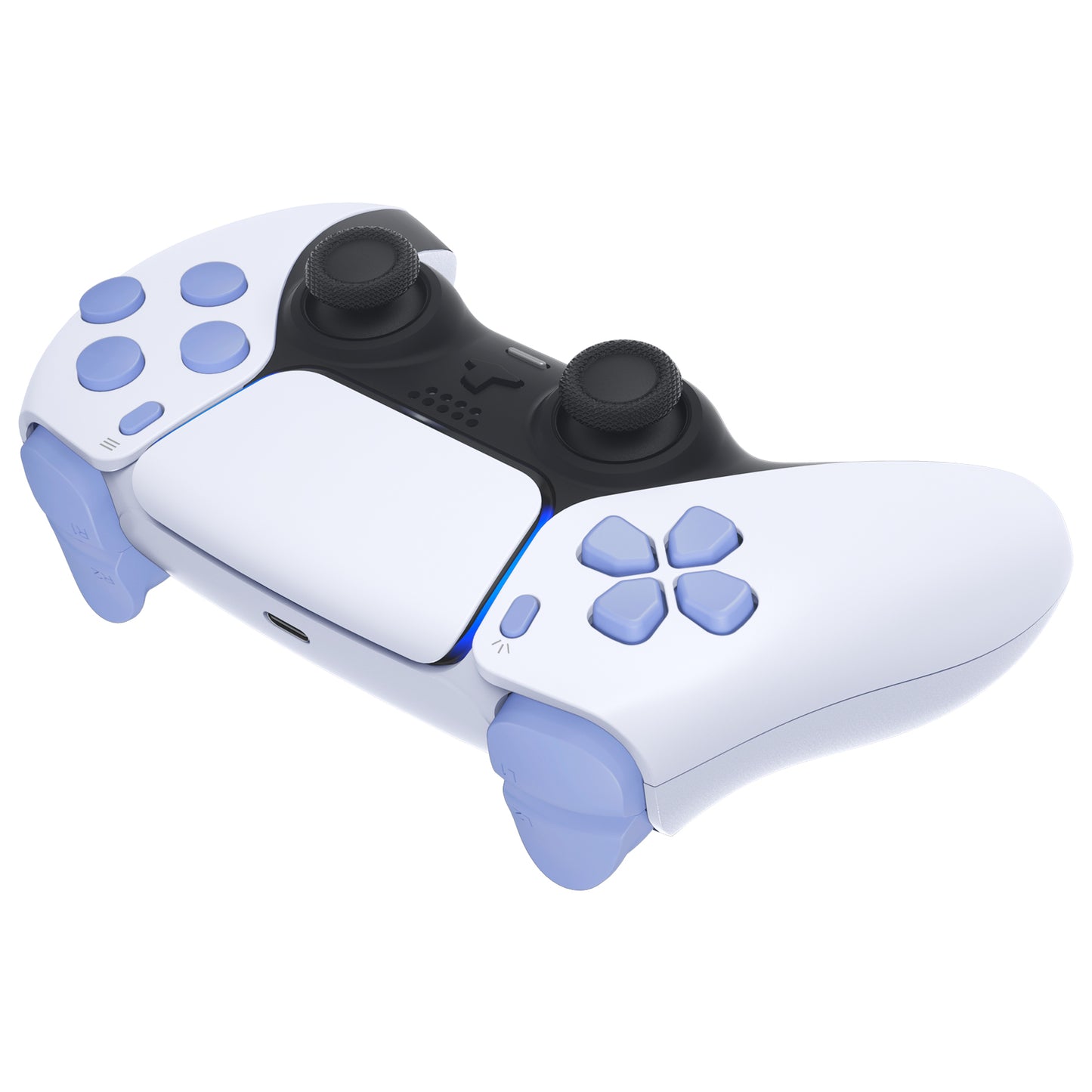 eXtremeRate PS5コントローラーBDM-010/020対応交換対応用フルセットボタン【ライトバイオレット】
