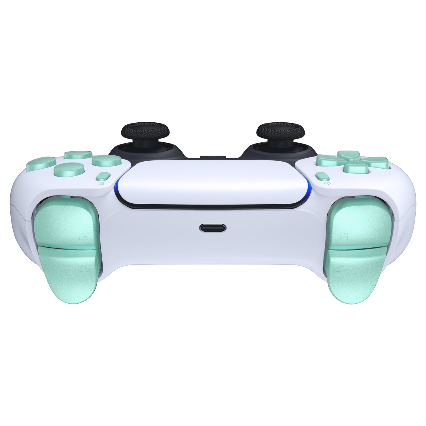 eXtremeRate PS5コントローラーBDM-010/020対応交換対応用フルセットボタン【メタリックビスタグリーン】
