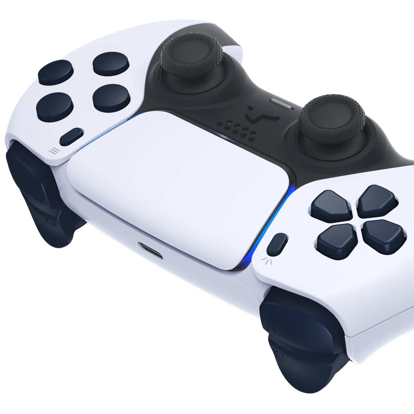 eXtremeRate PS5コントローラーBDM-010/020対応交換対応用フルセットボタン【ミッドナイトブルー】