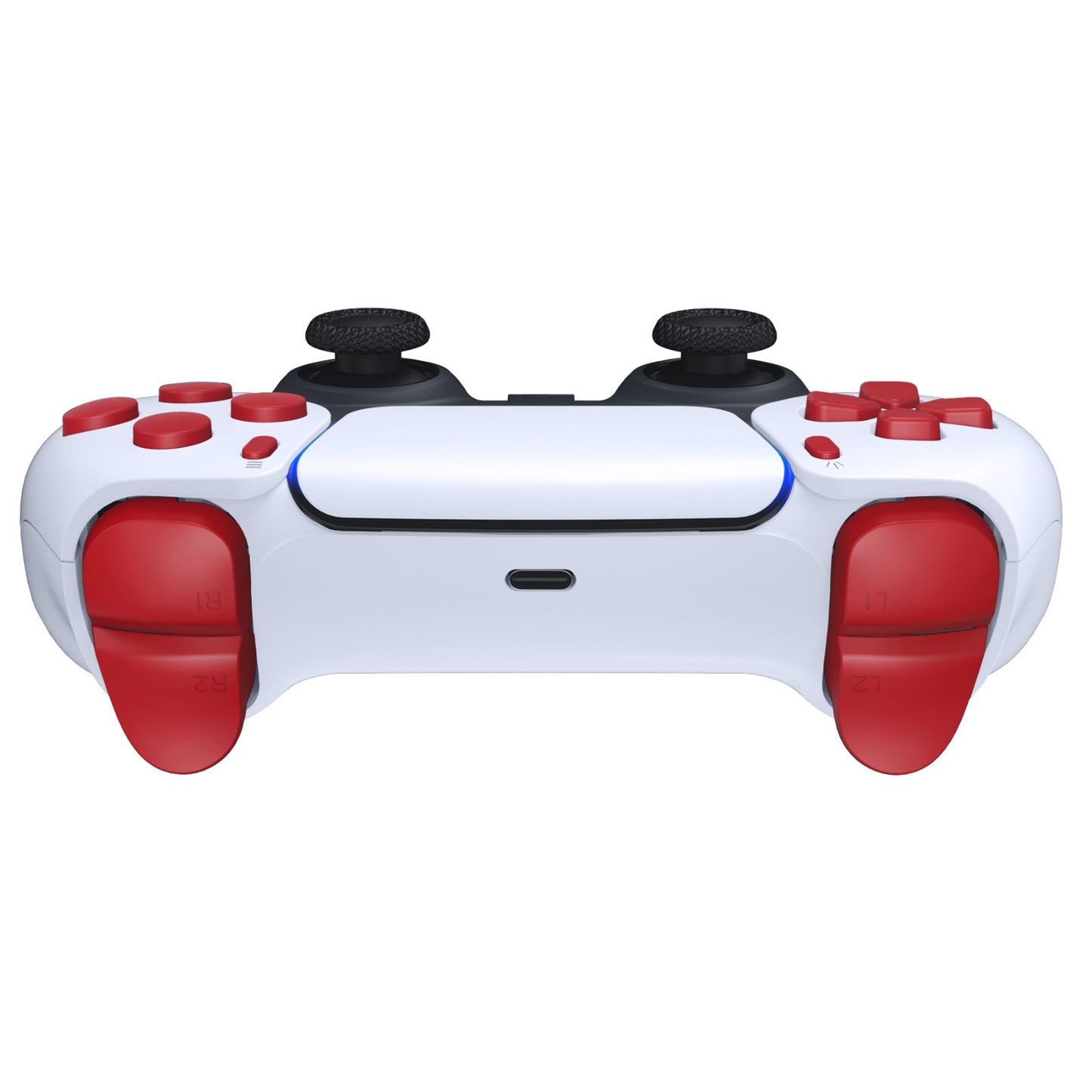 eXtremeRate PS5コントローラーBDM-010/020対応交換対応用フルセットボタン【パッションレッド】