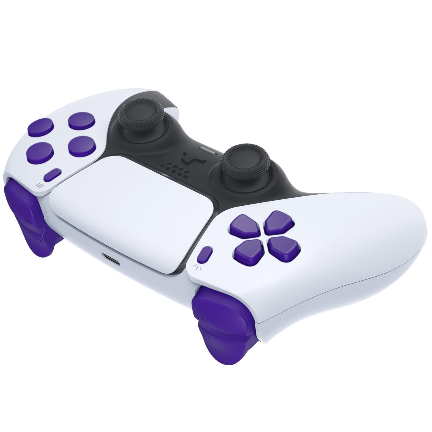 eXtremeRate PS5コントローラーBDM-010/020対応交換対応用フルセットボタン【パープル】