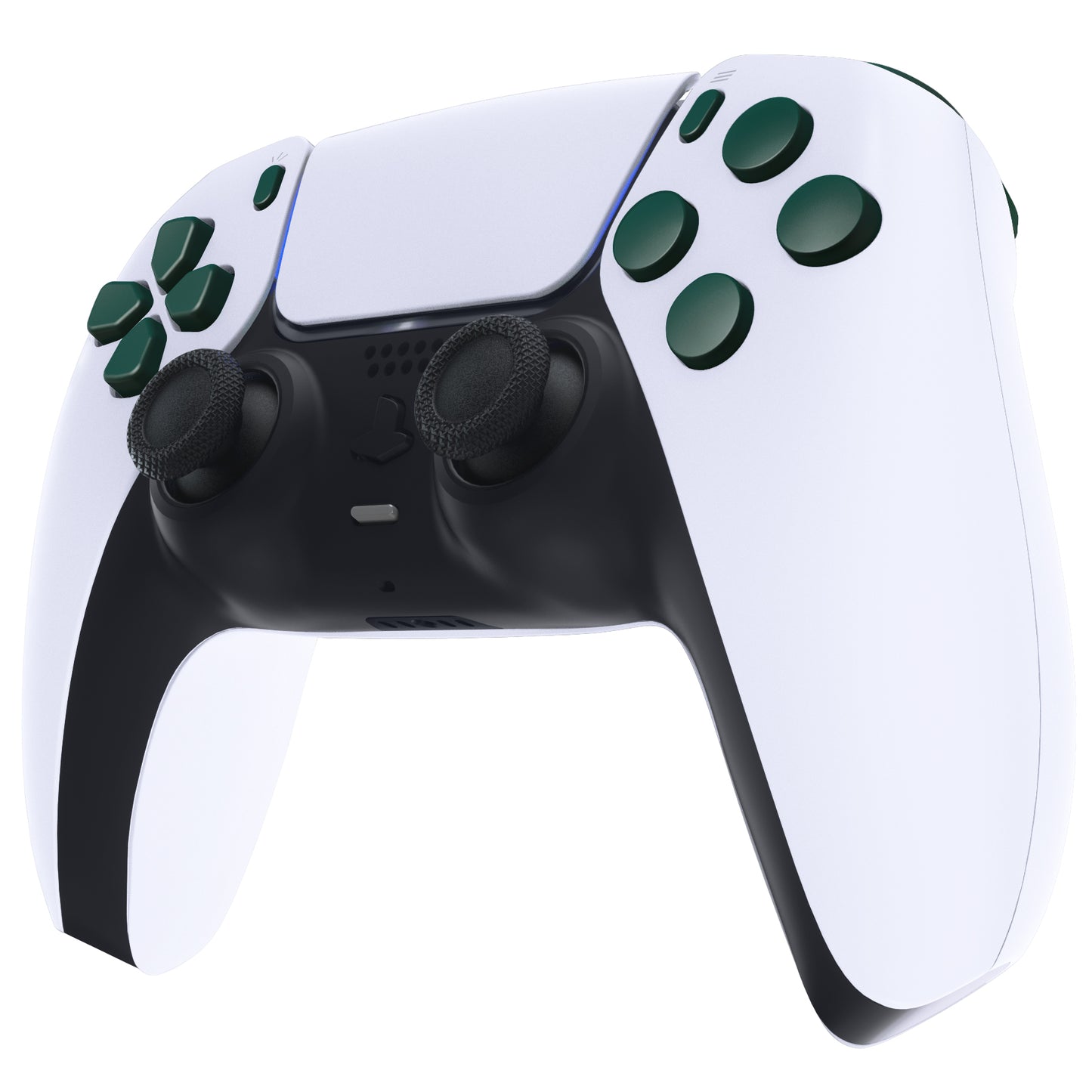 eXtremeRate PS5コントローラーBDM-010/020対応交換対応用フルセットボタン【レーシンググリーン】
