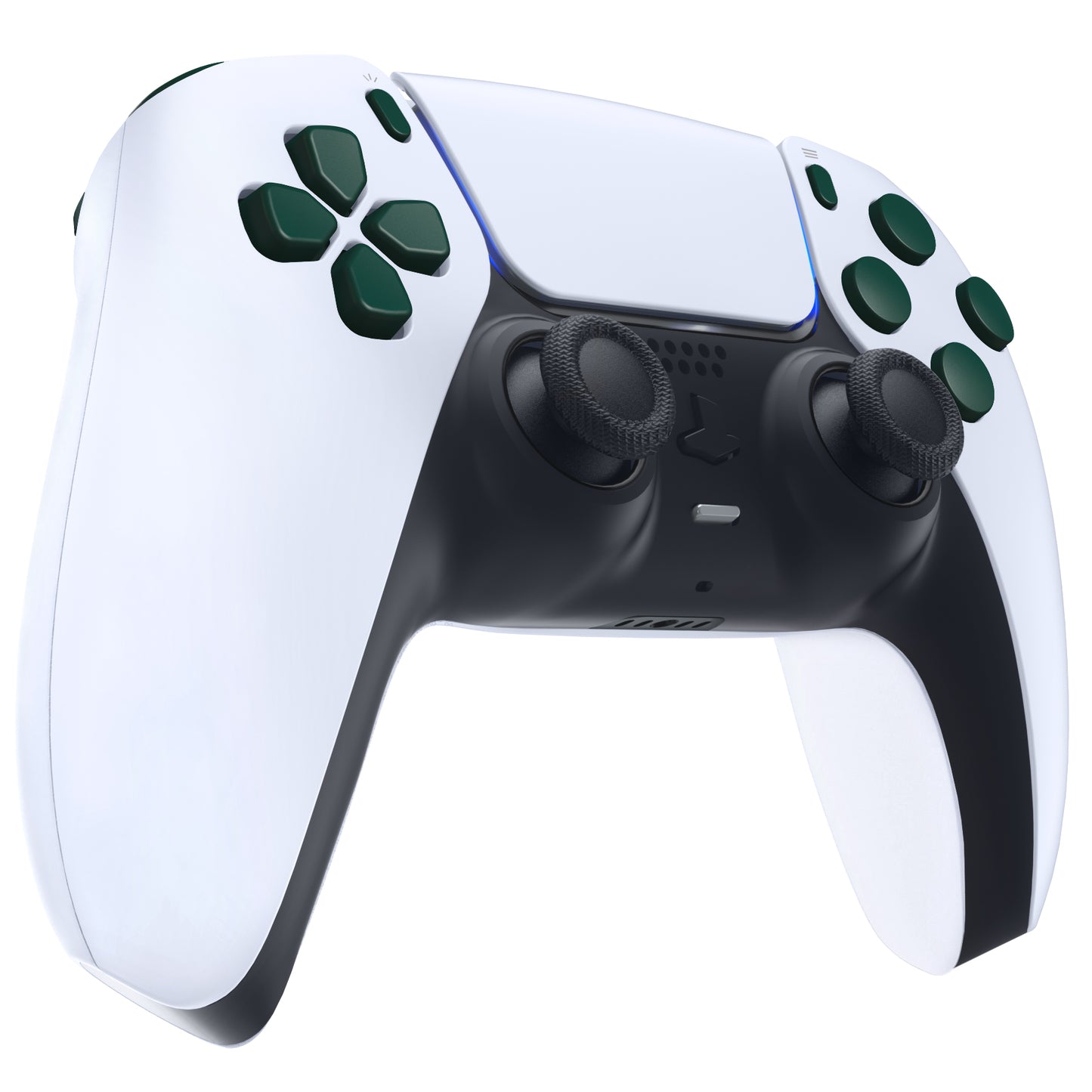 eXtremeRate PS5コントローラーBDM-010/020対応交換対応用フルセットボタン【レーシンググリーン】