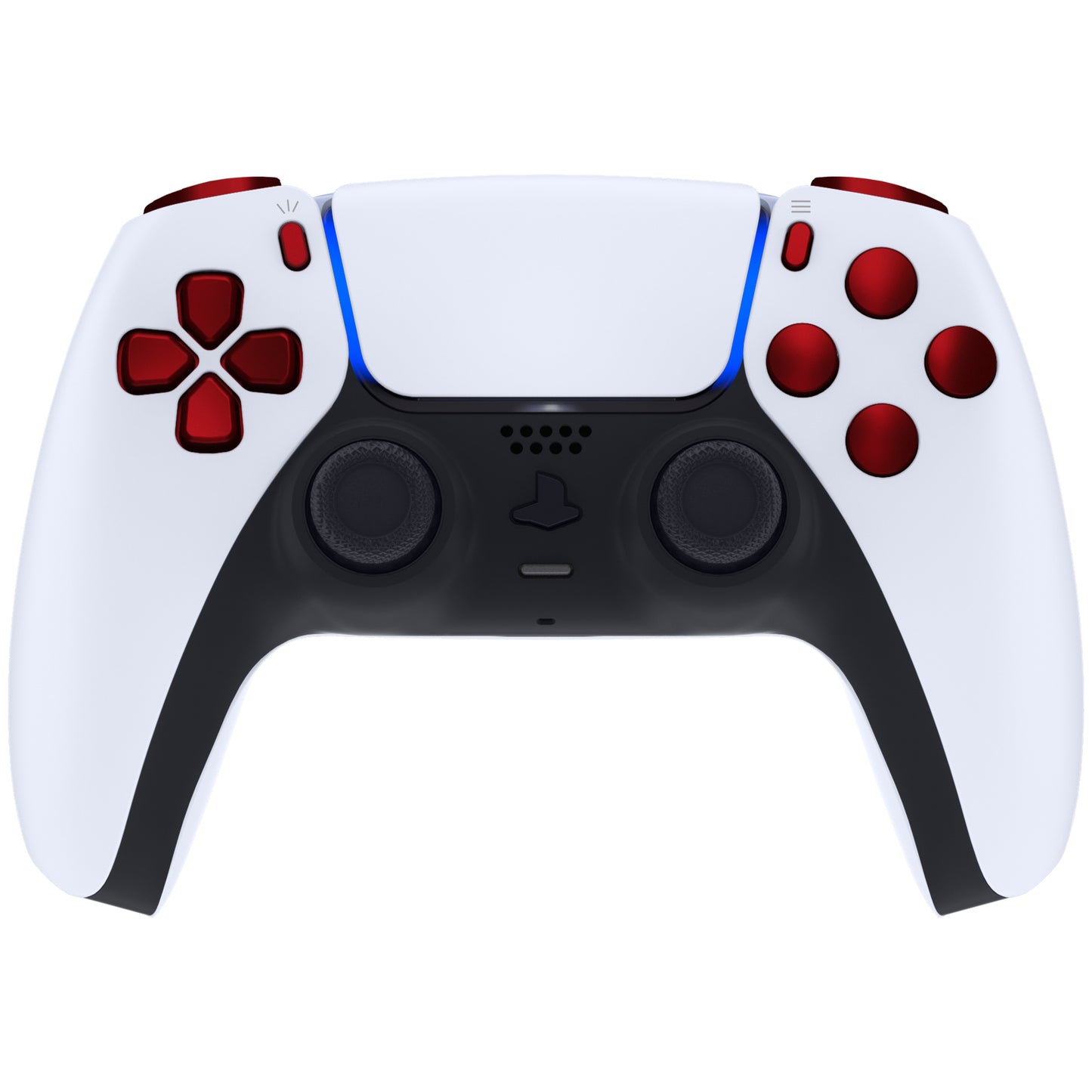 eXtremeRate PS5コントローラーBDM-010/020対応交換対応用フルセットボタン【スカーレットレッド】