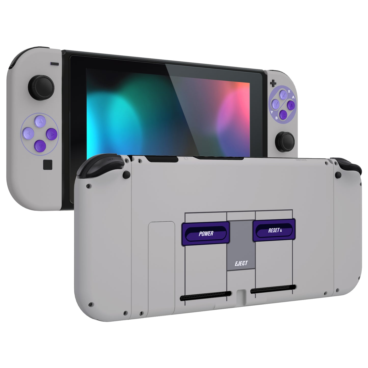 eXtremeRate Nintendo Switch用交換フルセットシェル&ボタン【クラシックSNESスタイル】