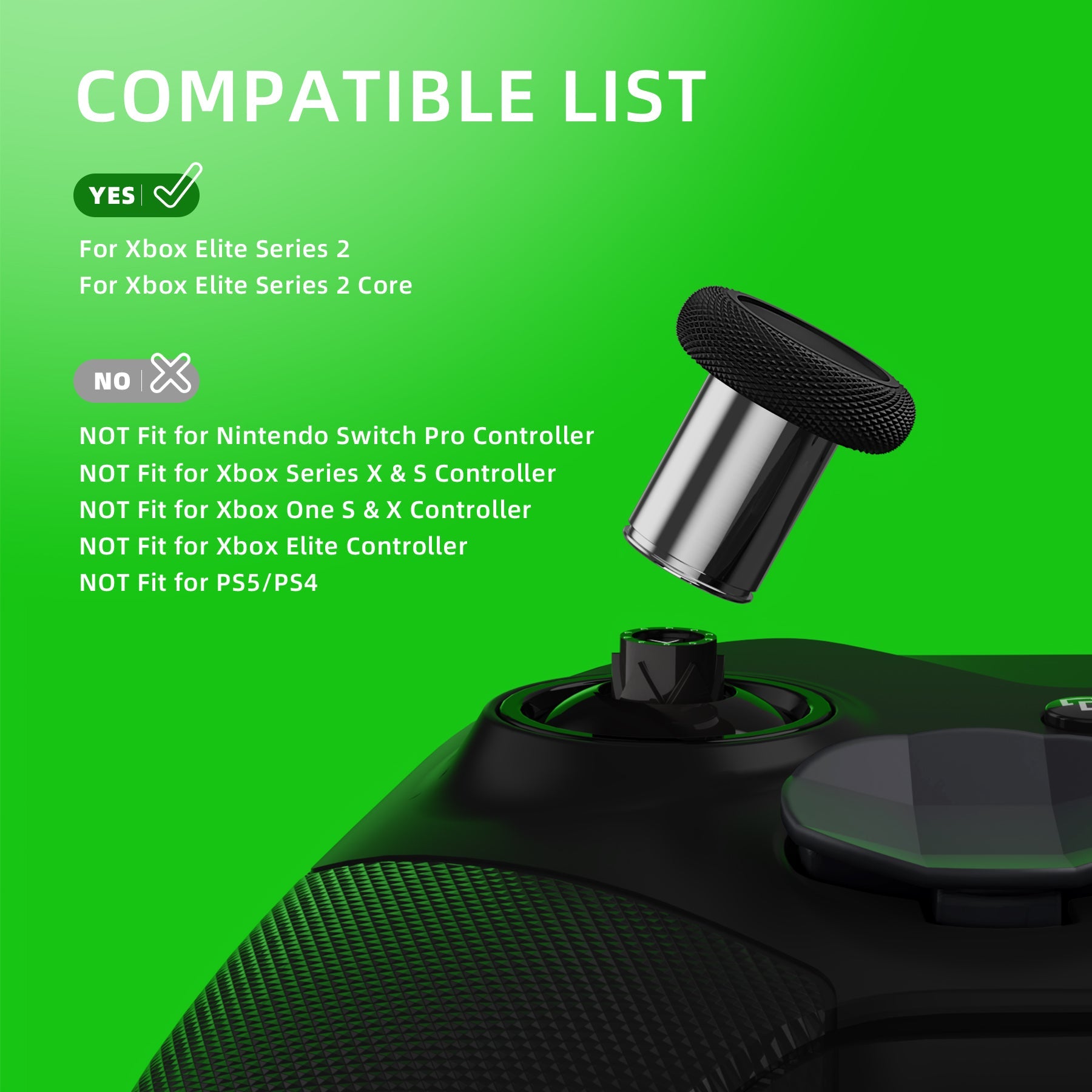 13 in 1 Component Pack Kit Replacement Metal Thumbsticks & D-Pads & Paddles for Xbox Elite Series 2 & Elite 2 Core Controller (Model 1797) - Black & Metallic Silver eXtremeRate